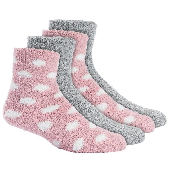 New Charter Club Womens Buffalo Plaid Fuzzy Butter Socks - Picture 1 of 5